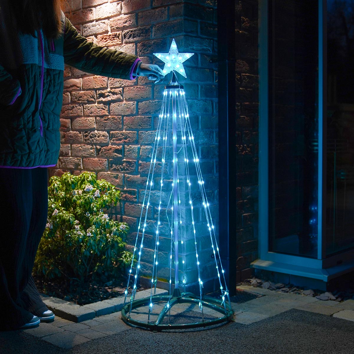 Colour Changing LED Flexi Wire Outdoor Christmas Tree with Remote Control