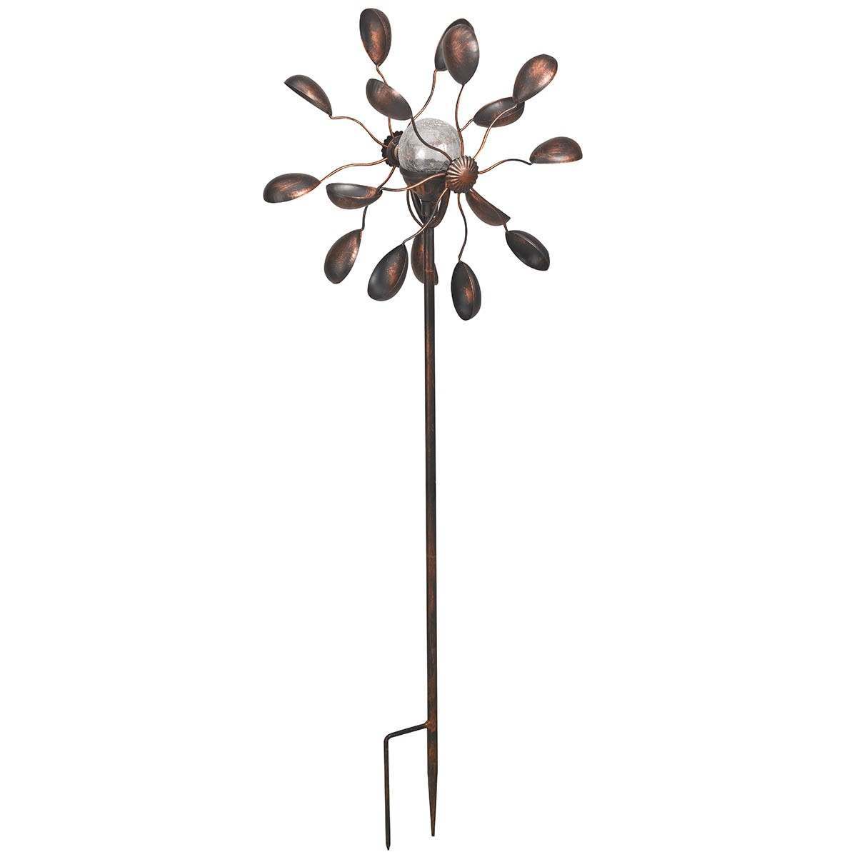 Solar Gemini Wind Spinner Stake Light