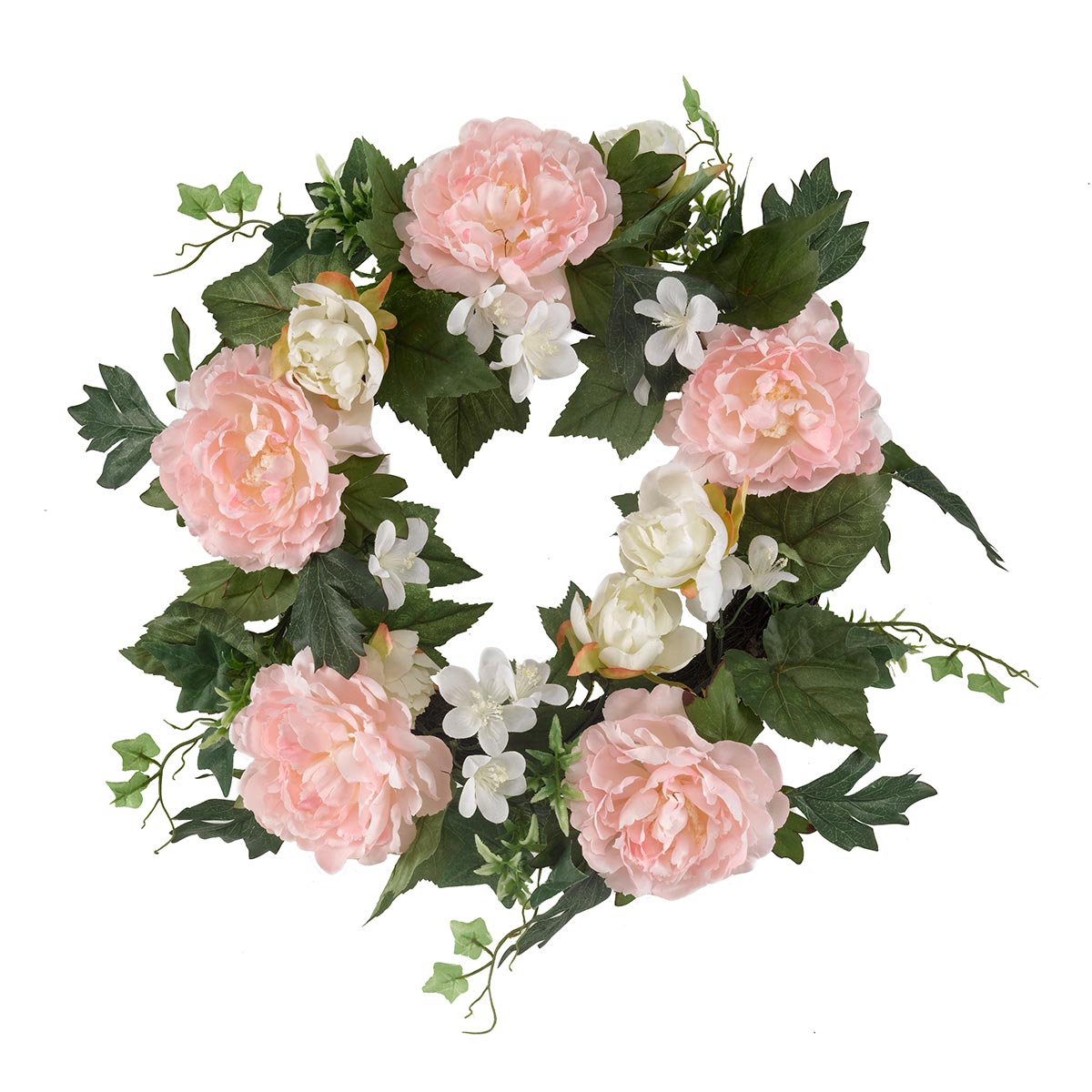 40cm Peony Whirl Spring Wreath