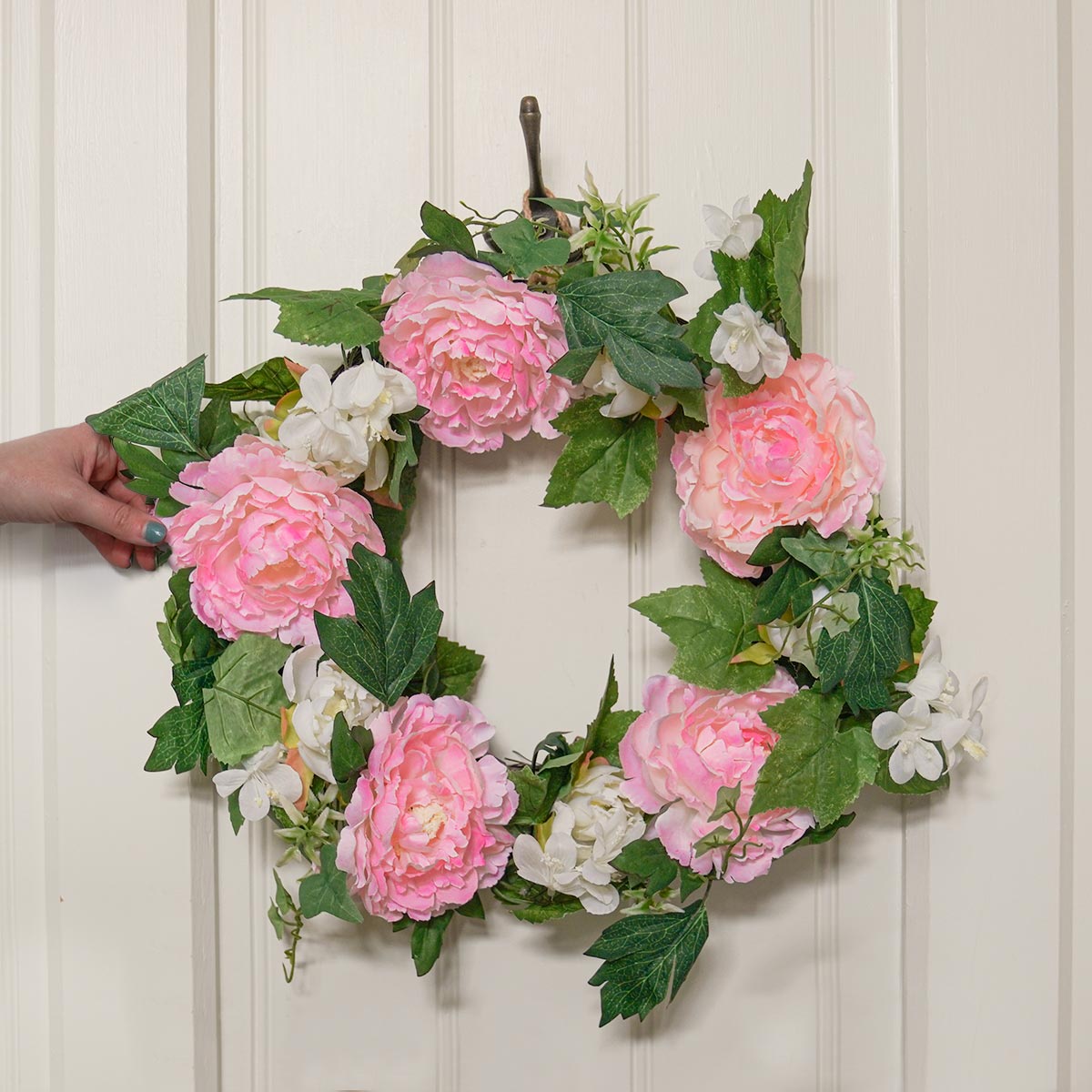 40cm Peony Whirl Spring Wreath