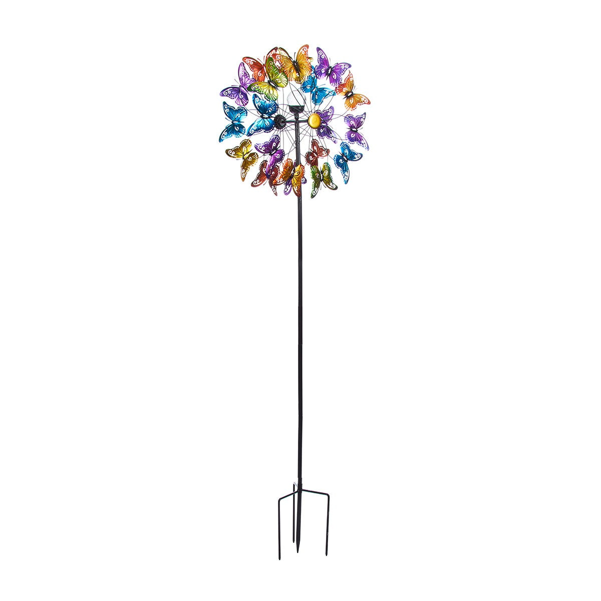 Butterfly Solar Wind Spinner Stake Light 2.1m