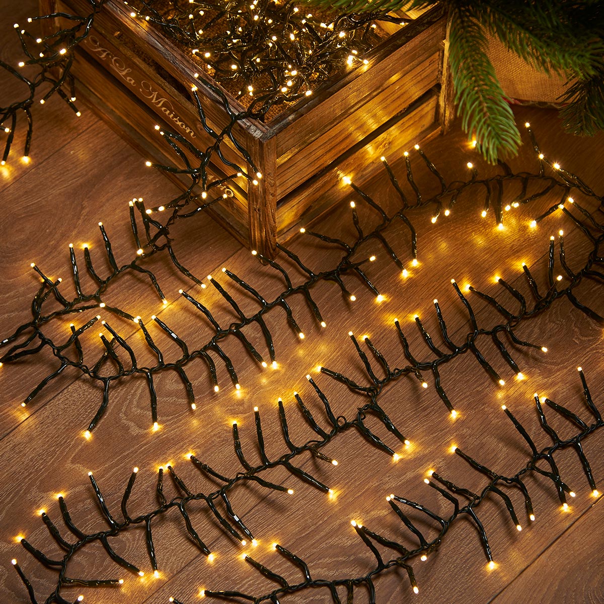 5.2m LED Outdoor Battery Cluster Lights