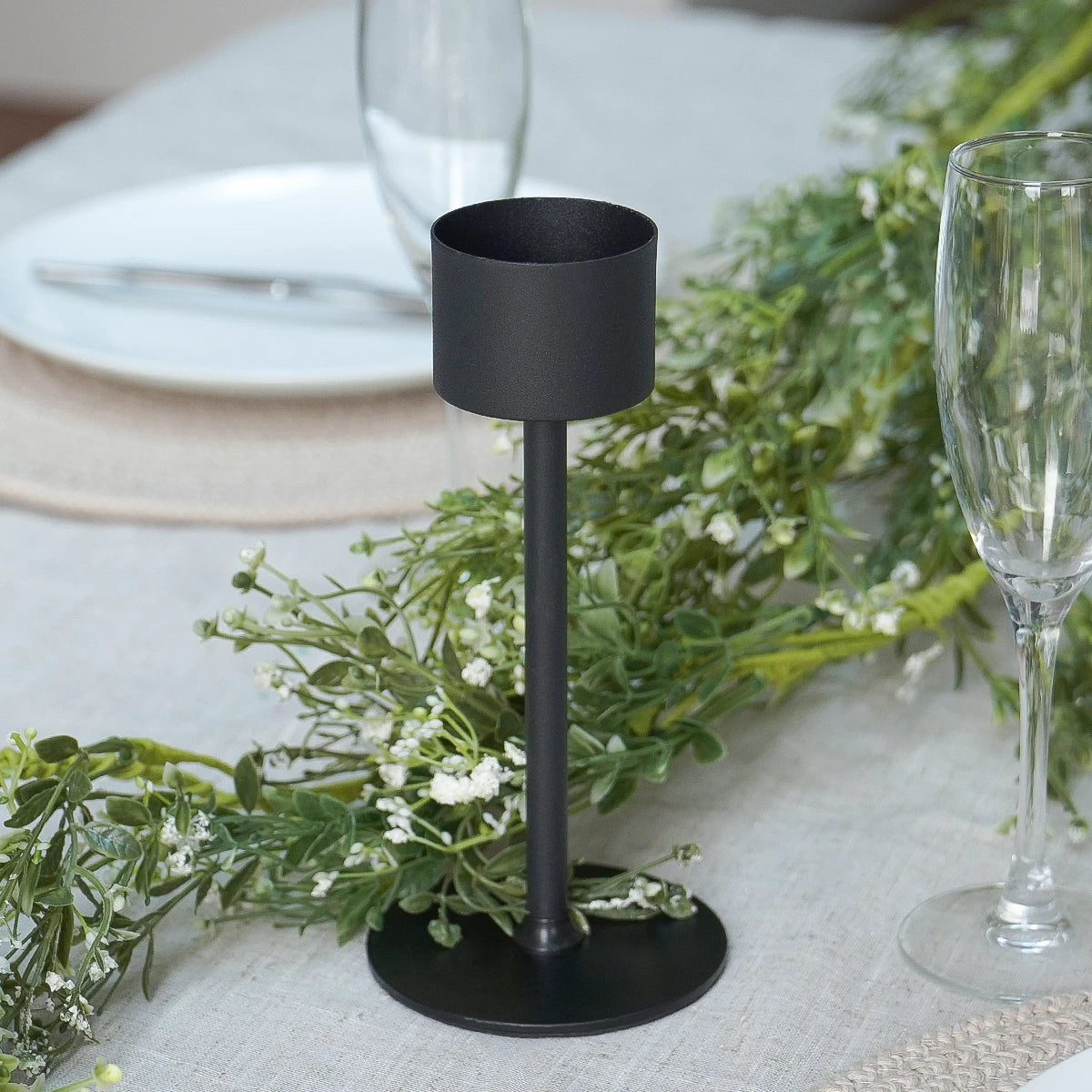 Ember™ Taper Ivory Candle and Holder