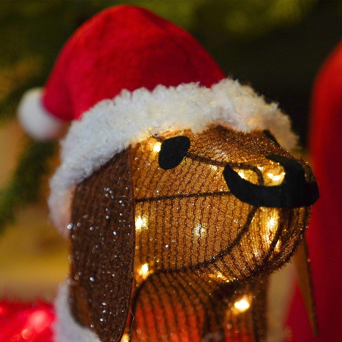 50cm Dachshund Outdoor Christmas Figure Battery Operated