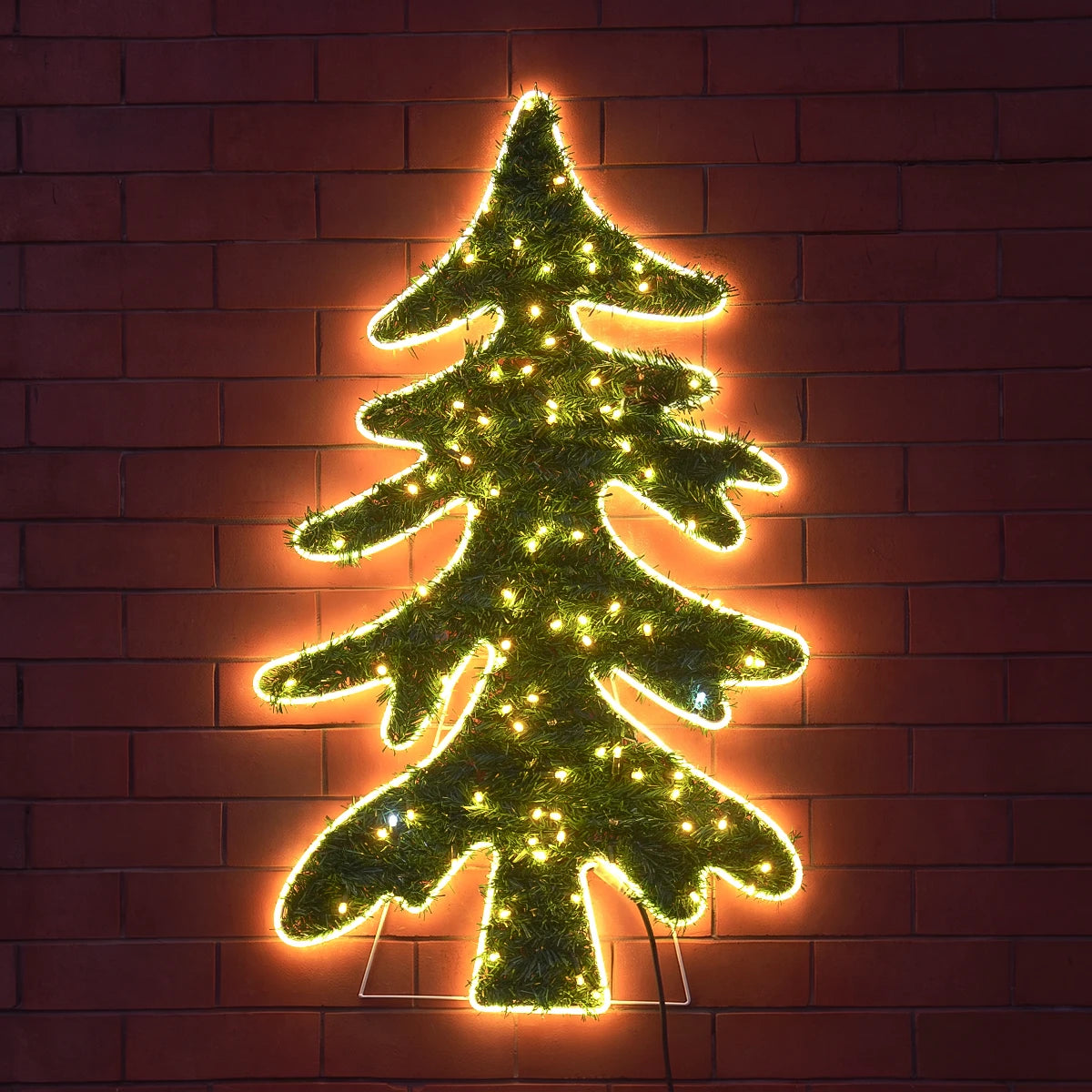 1m Tinsel Tree Outdoor Christmas Silhouette Light