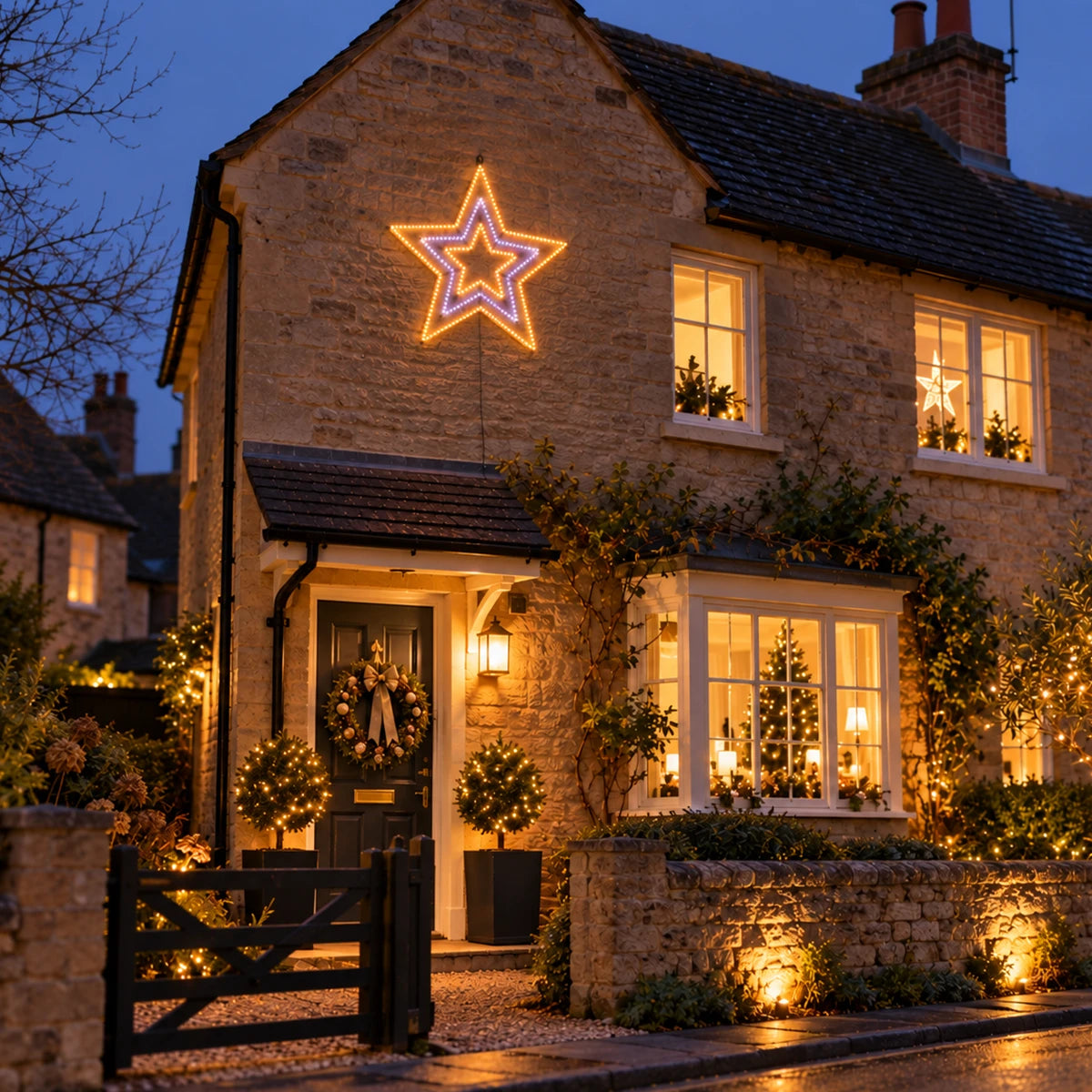 77cm Star Light Outdoor Christmas Silhouette Window Light