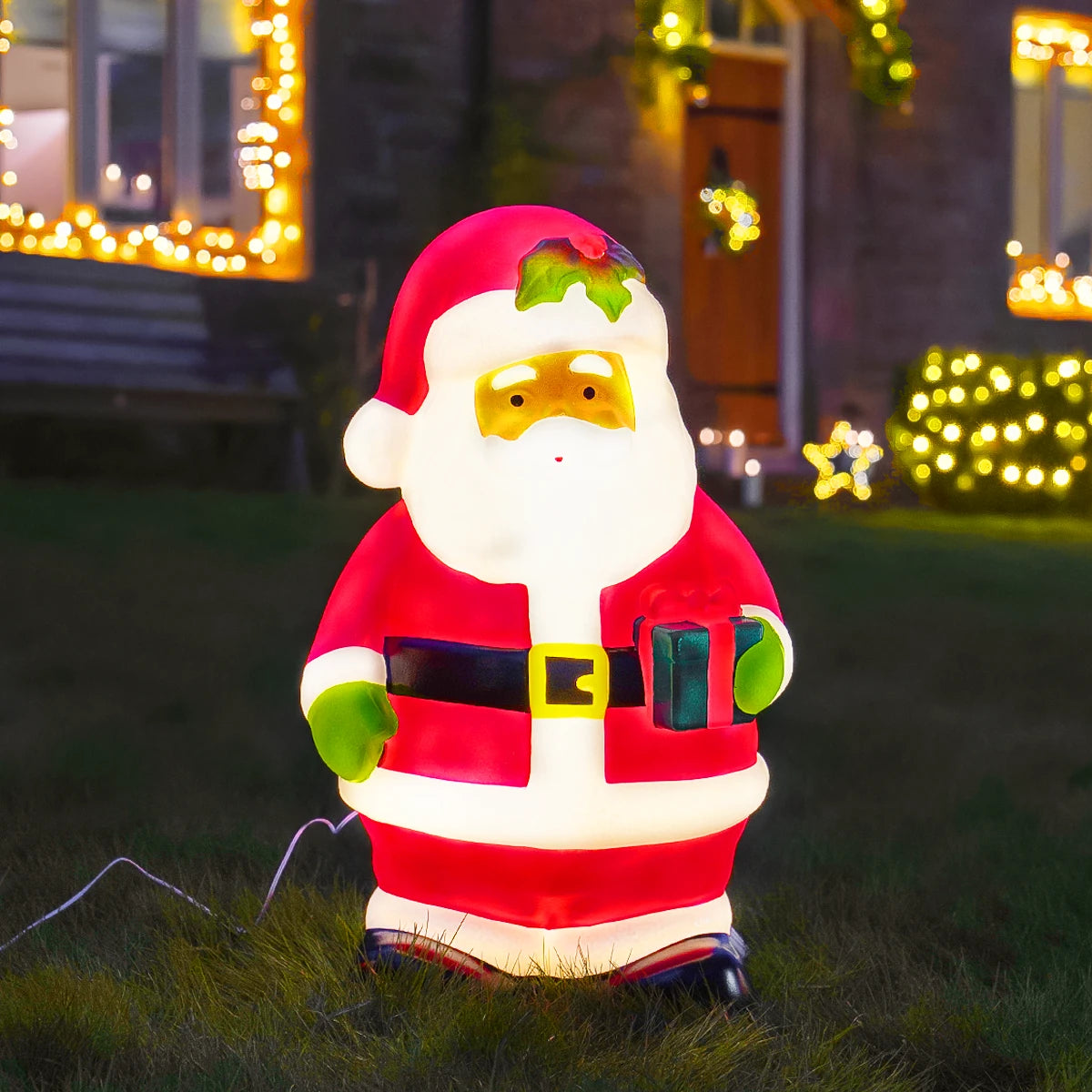 61cm Santa Blow Mould Outdoor Figure Retro Christmas Light