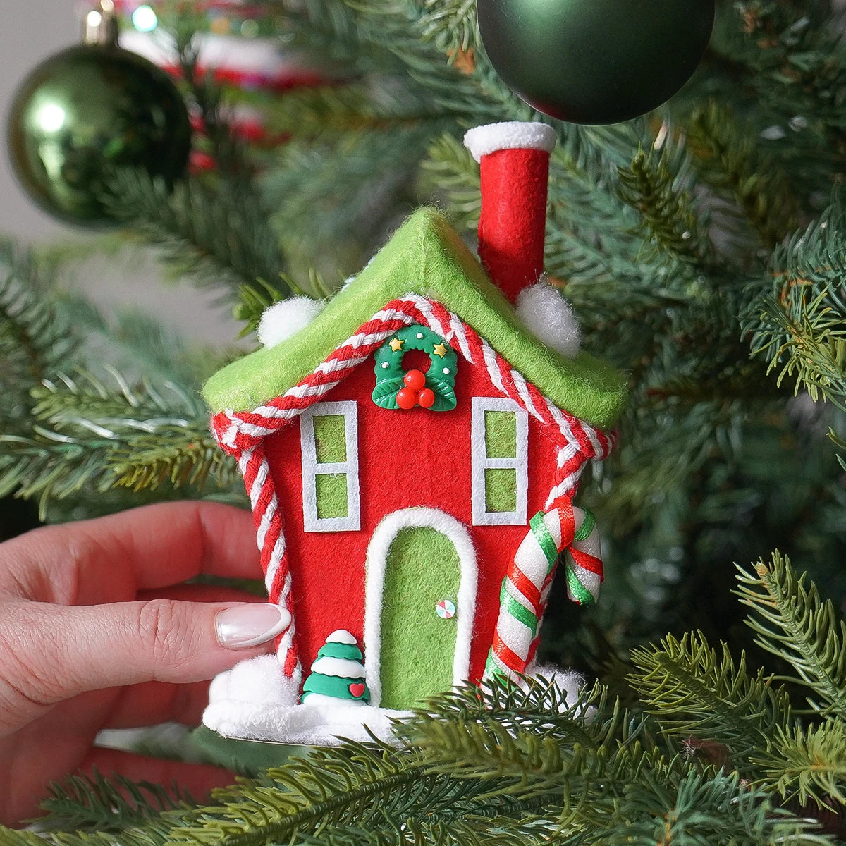 Grinch Village House Christmas Decoration 15cm