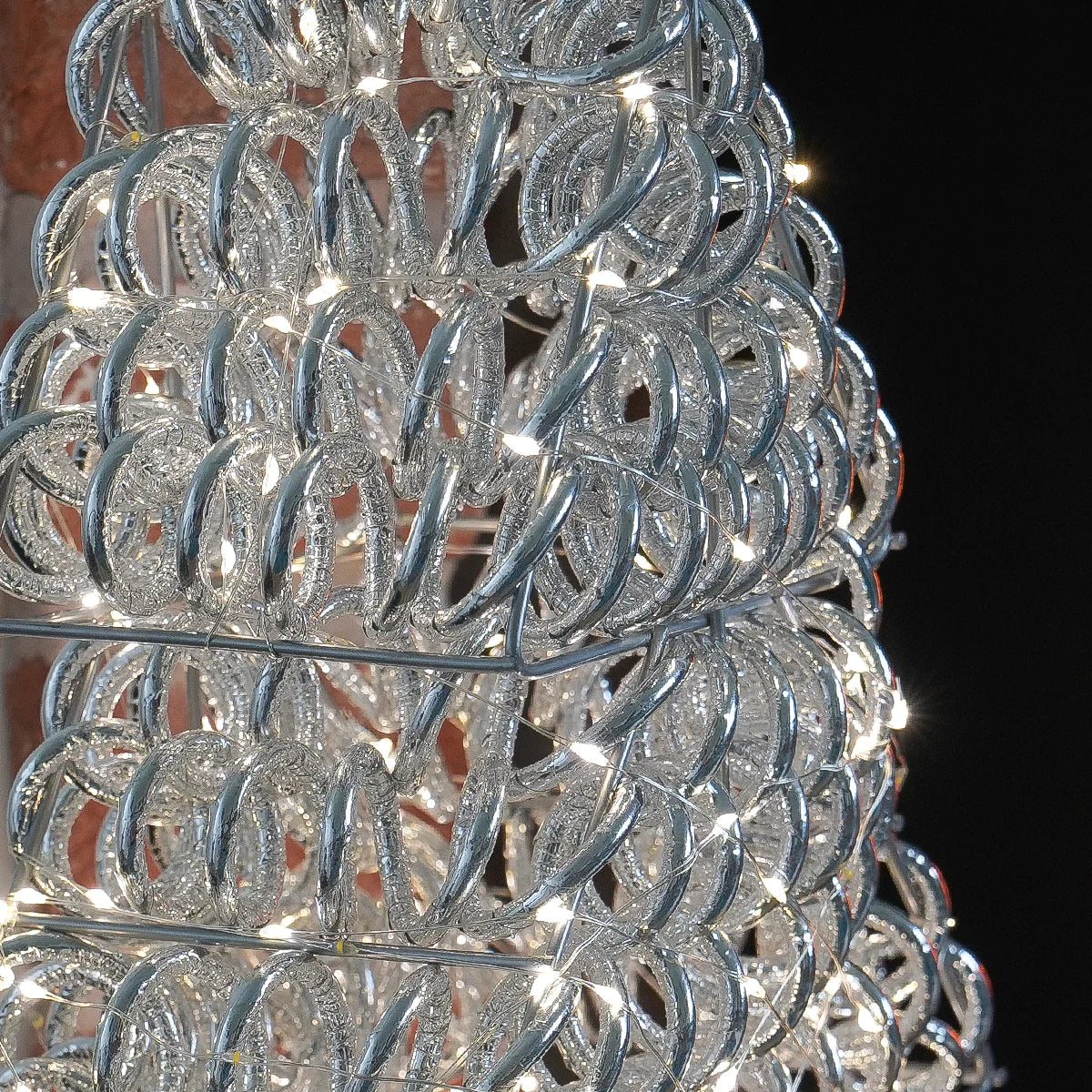 60cm LED Tree Outdoor Christmas Decoration Silver Twist