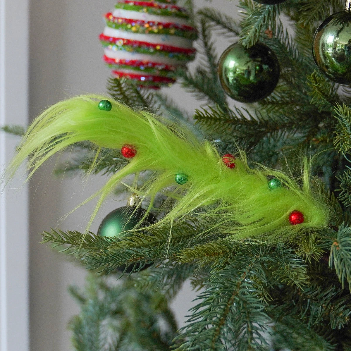 Grinch Christmas Decoration Faux Fur Picks