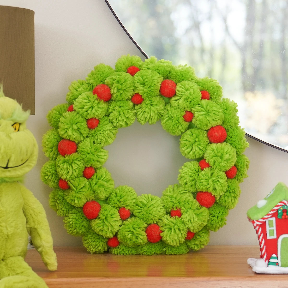 35cm Grinch Wreath Christmas Decoartion