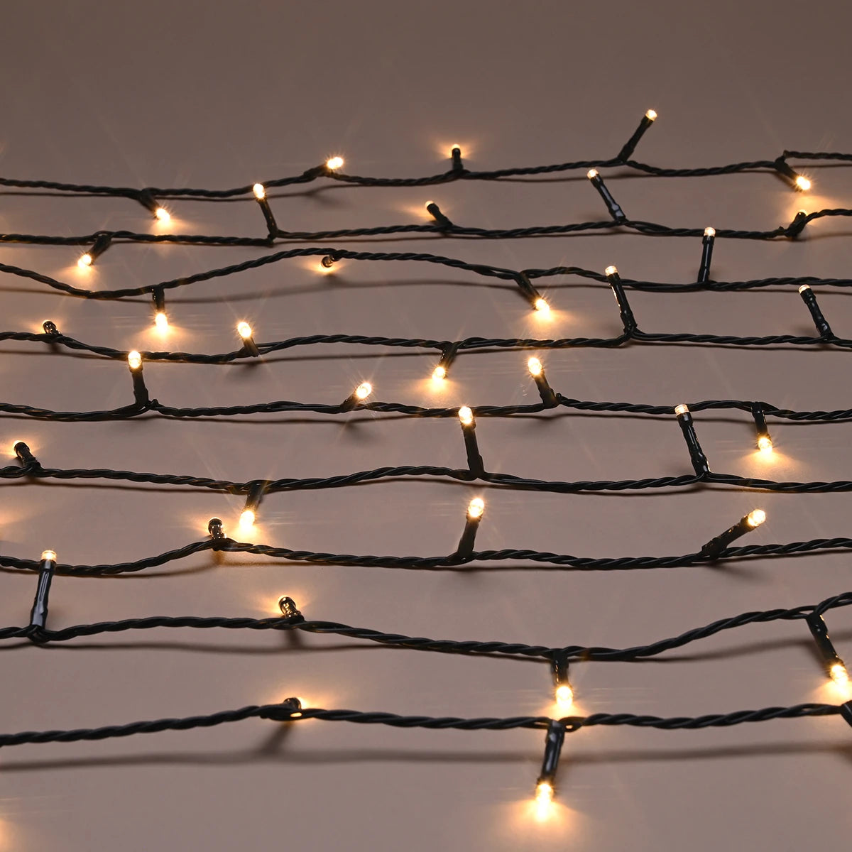100 LED Outdoor Battery Fairy Lights Green Cable 9.9m