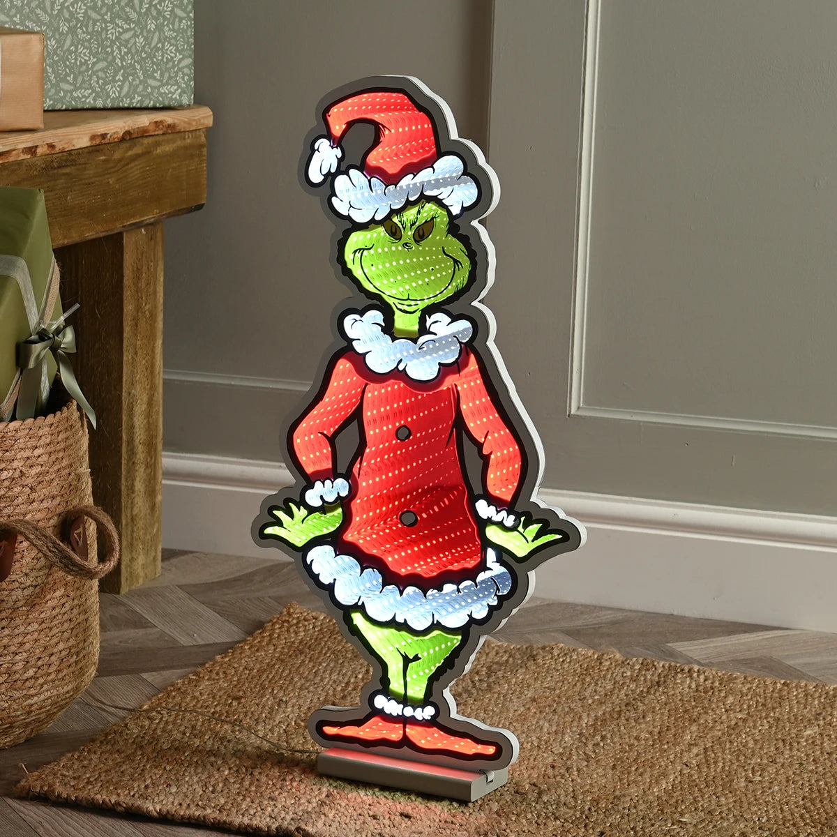 Infinity Grinch Santa Hat Christmas Light 60cm