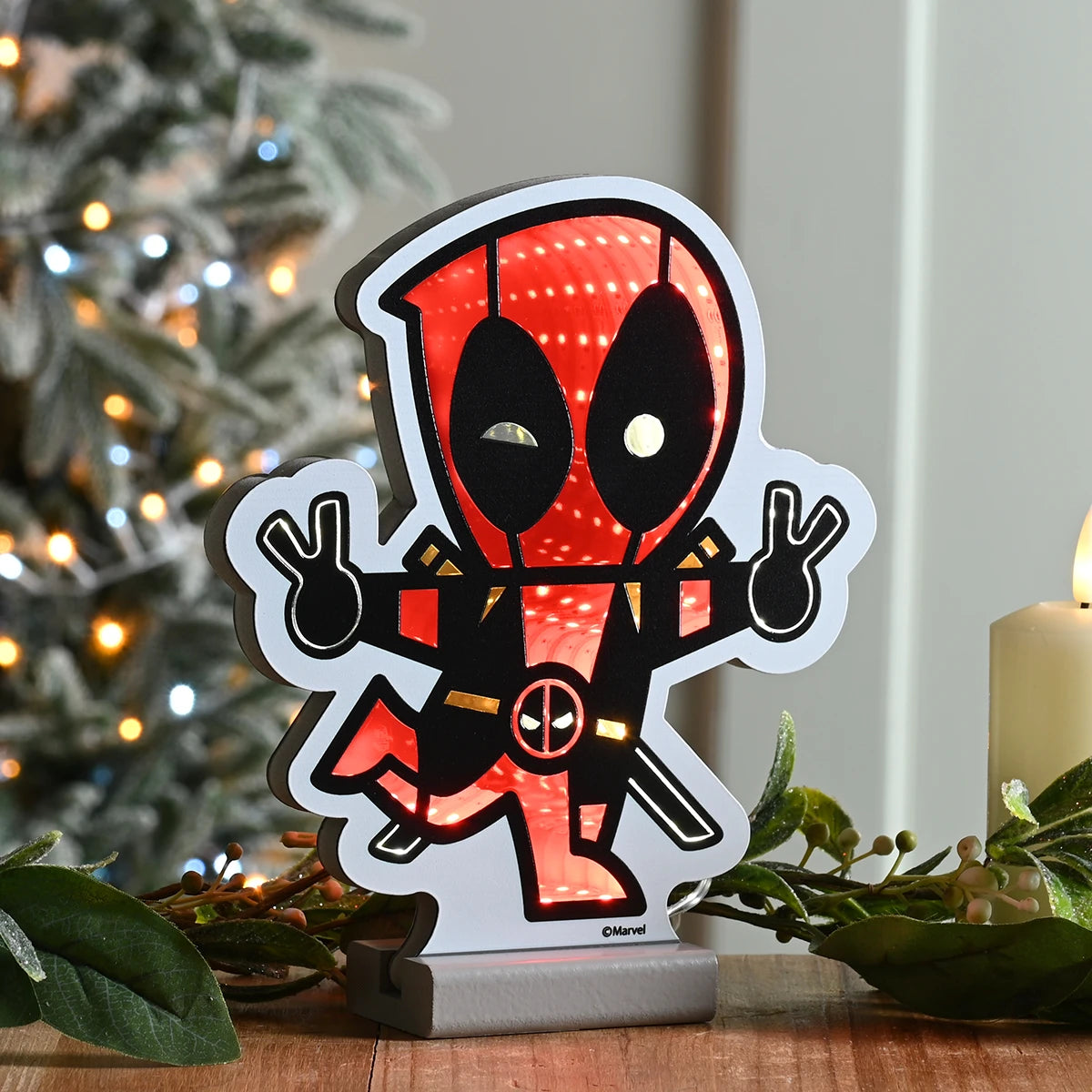 ©Disney Marvel Deadpool LED Infinity Mirror Light 20cm
