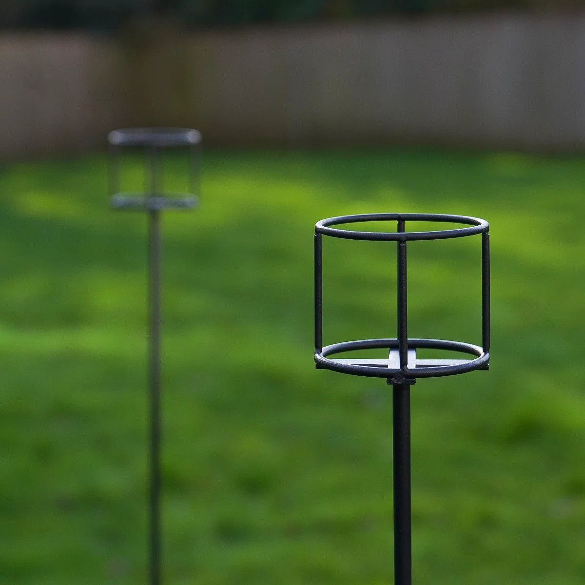 Metal Garden Stake with Cream Ember™ Outdoor Candle
