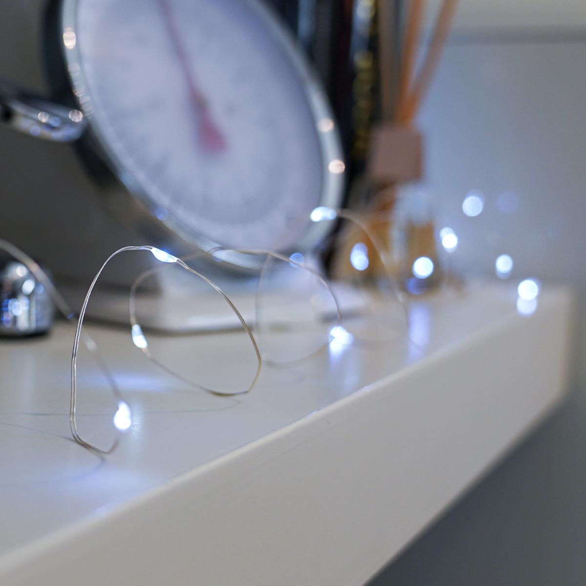 50 LED Battery Micro Outdoor Wire Lights 5m