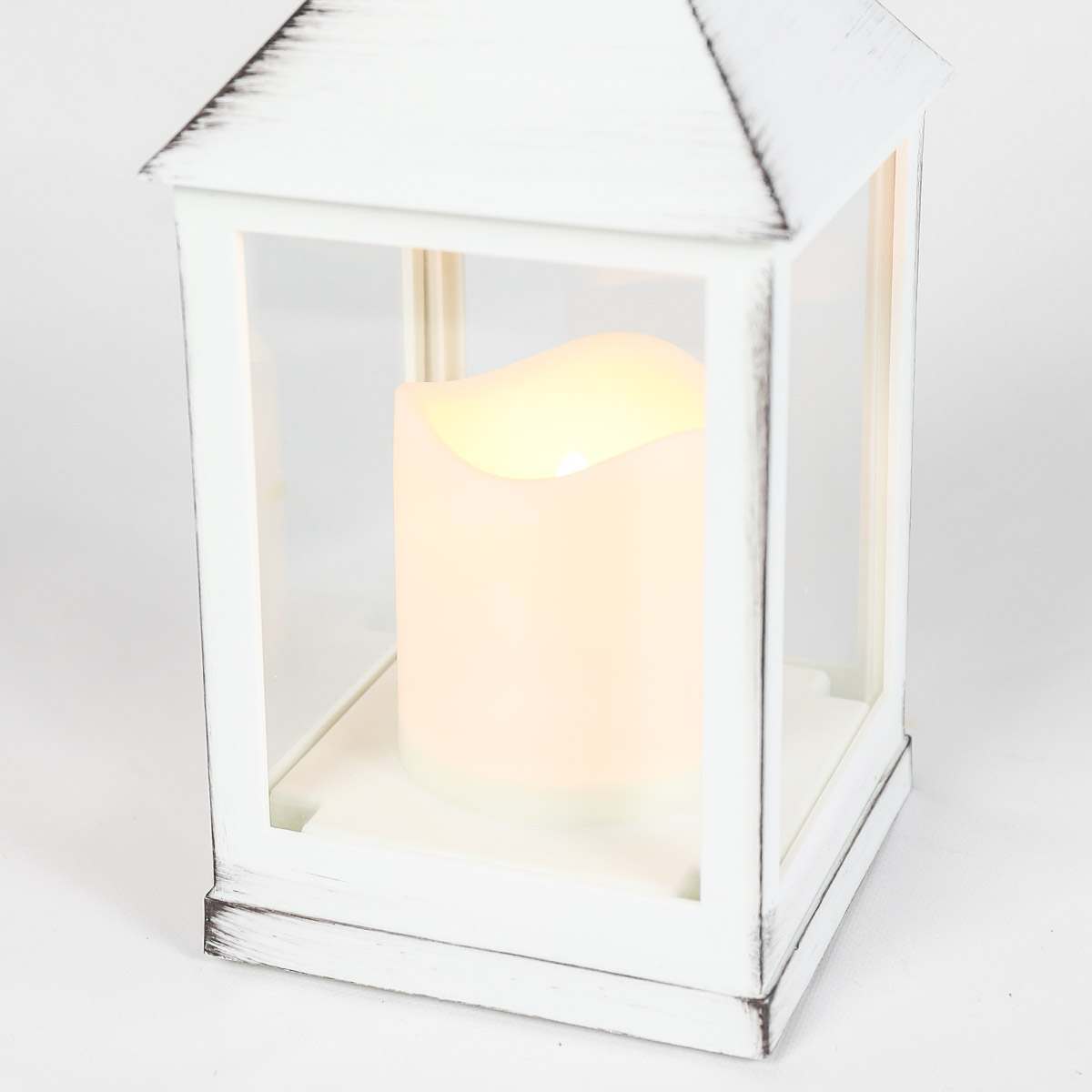 Outdoor Battery Flickering Candle Lantern, 24cm