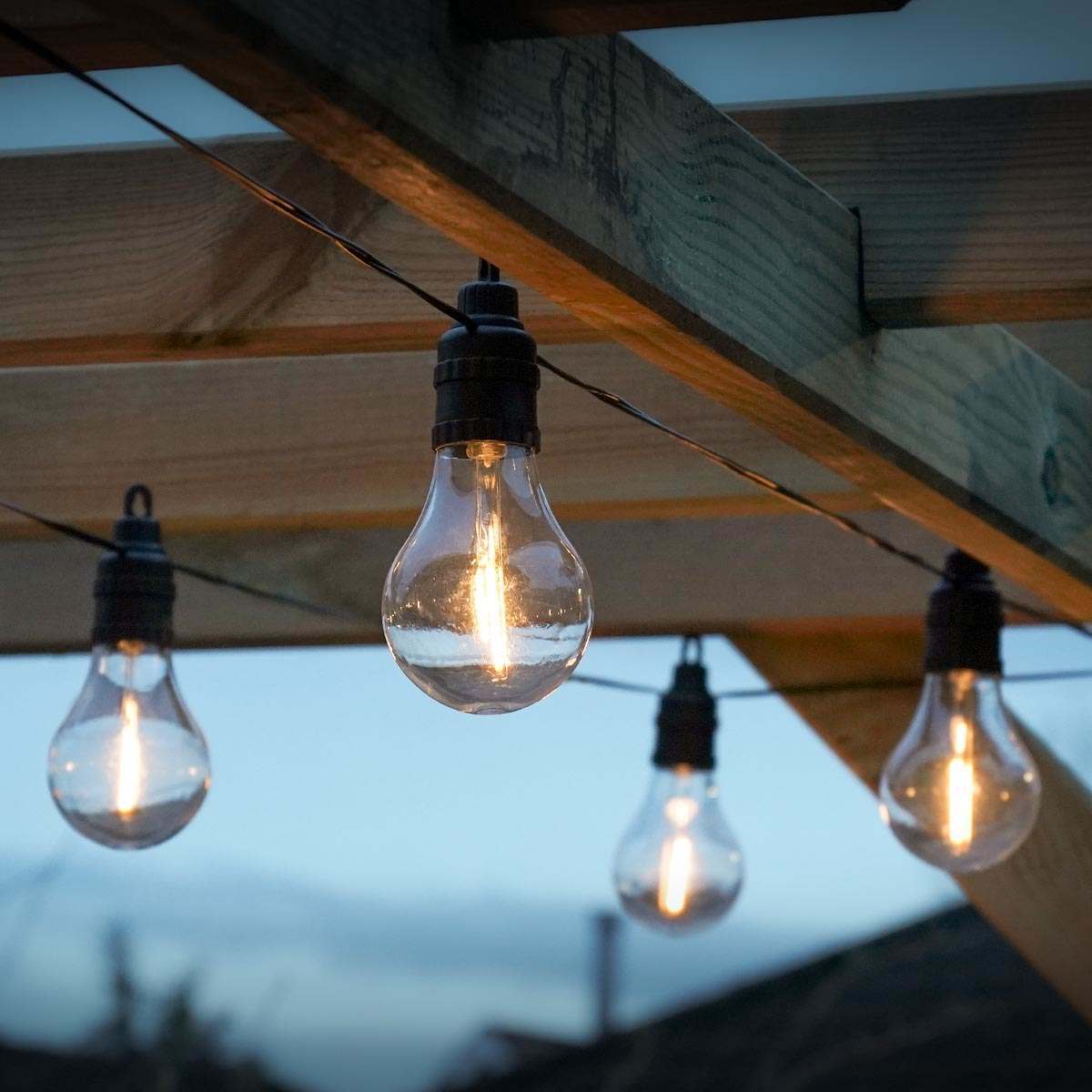 Battery Filament Effect Warm White LED Festoon Lights