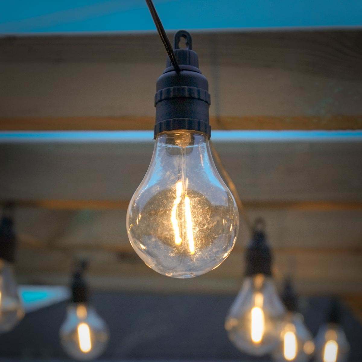 Battery Filament Effect Warm White LED Festoon Lights