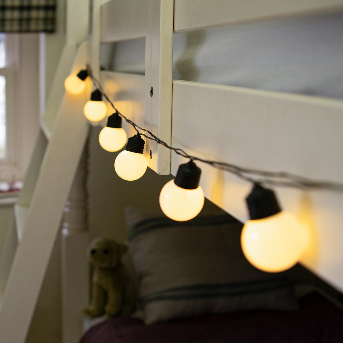 Outdoor Battery Frosted Bulb Festoon Lights
