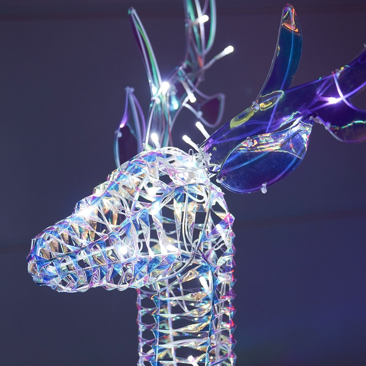 1.25m Iridescent Stag Outdoor Light up Reindeer