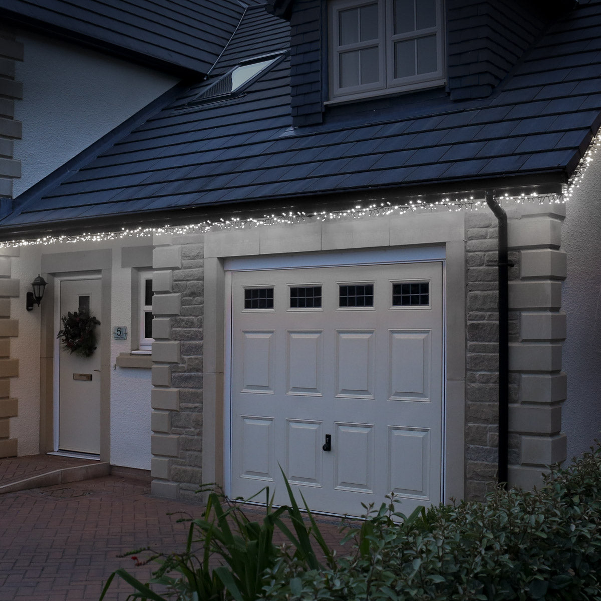 ConnectGo® Outdoor LED Cluster Lights, Connectable, Green Cable