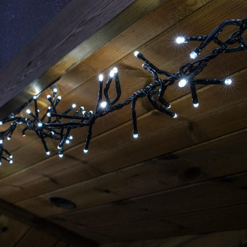 ConnectGo® Outdoor LED Cluster Lights, Connectable, Green Cable