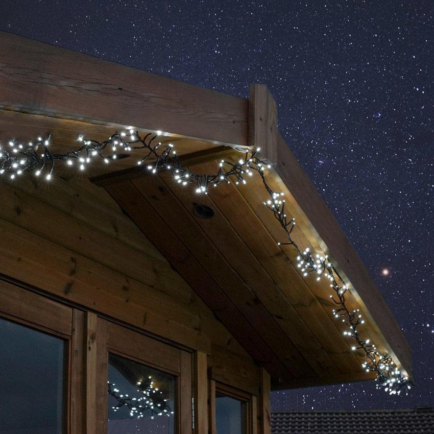 ConnectGo® Outdoor LED Cluster Lights, Connectable, Green Cable