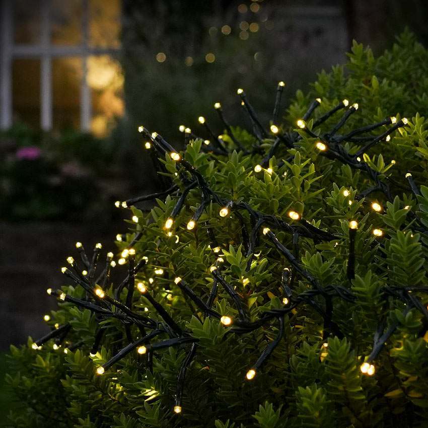ConnectGo® Outdoor LED Cluster Lights, Connectable, Green Cable