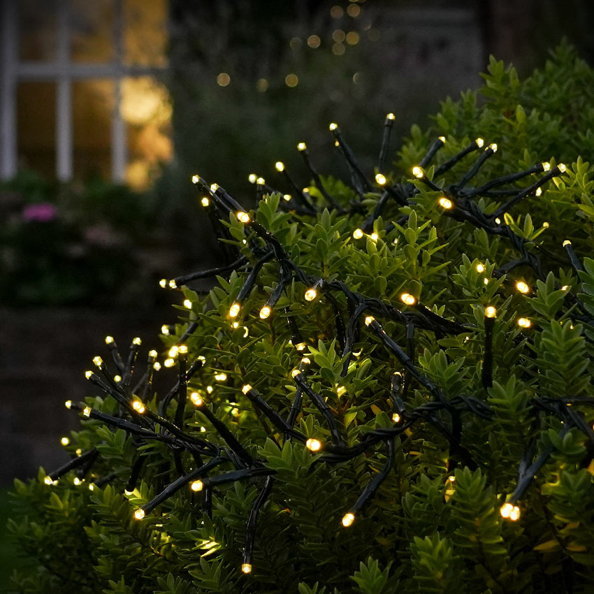 ConnectGo® Outdoor LED Cluster Lights, Connectable, Green Cable