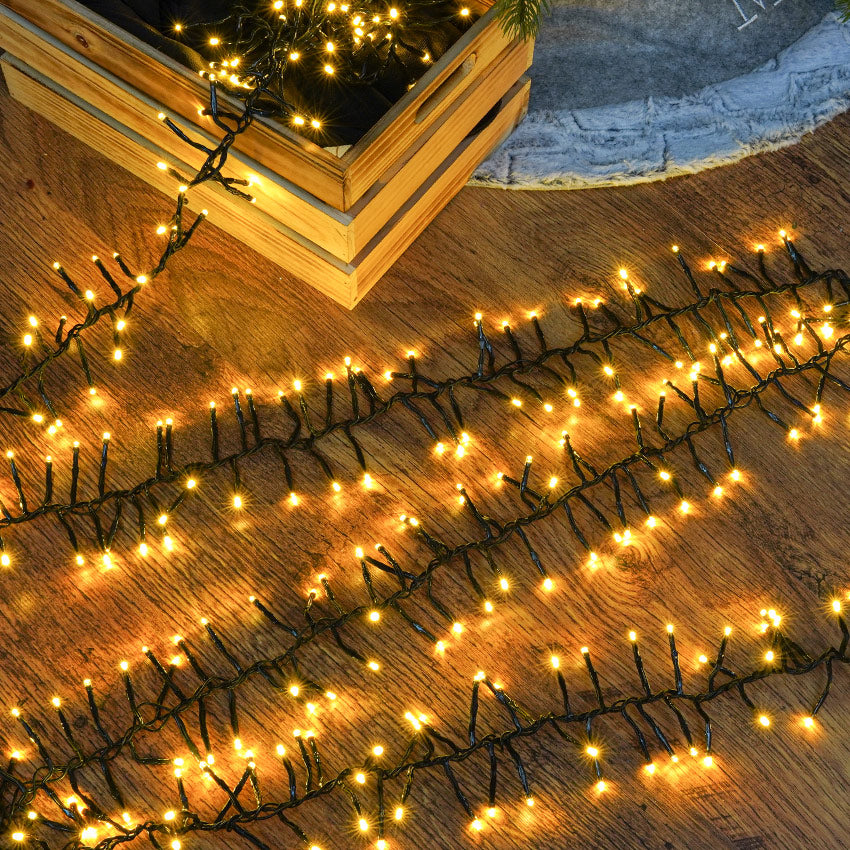 ConnectGo® Outdoor LED Cluster Lights, Connectable, Green Cable