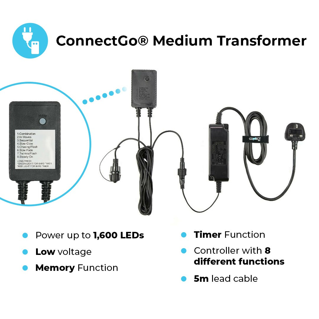 ConnectGo® Festoon Lights, Connectable, Frosted LED Bulbs