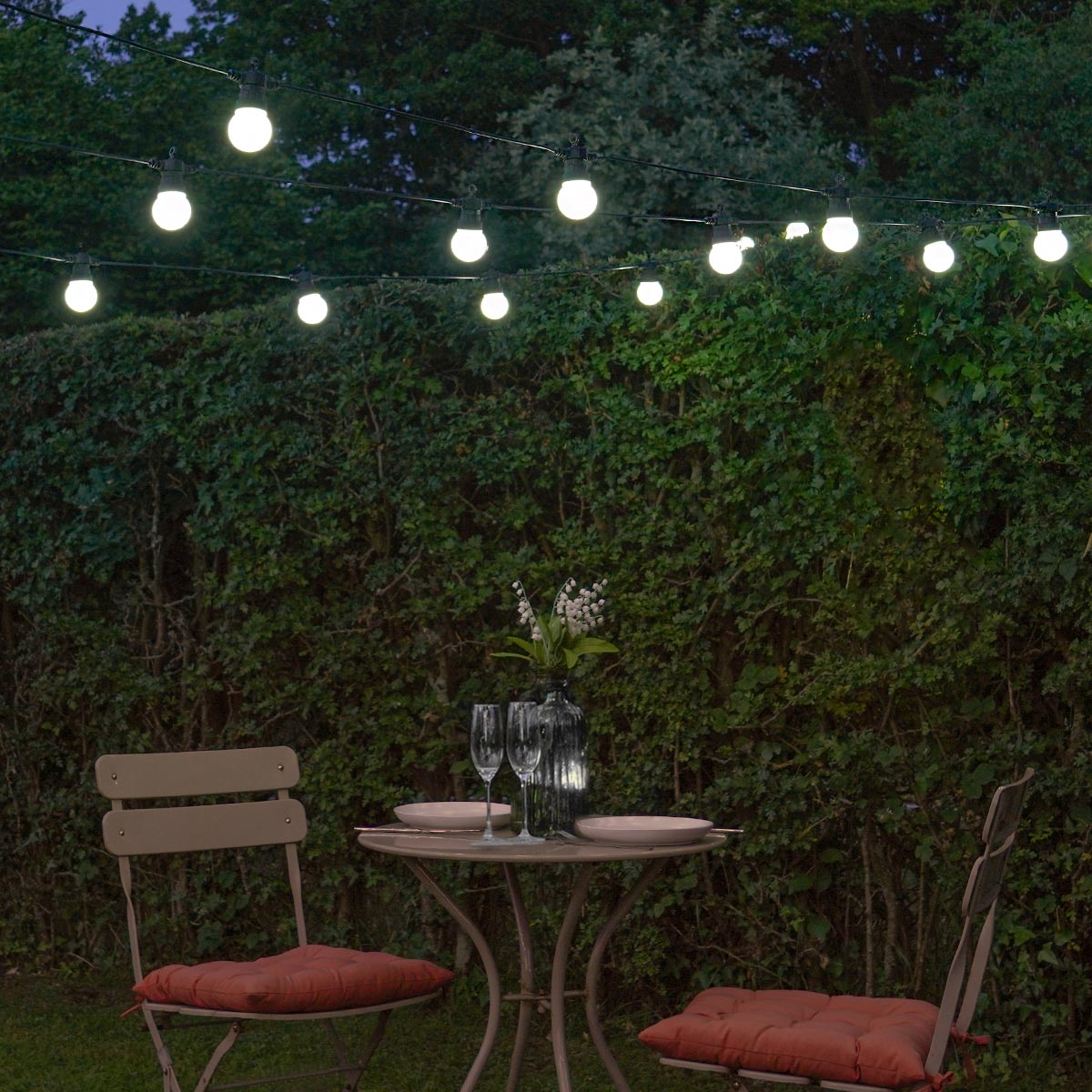 ConnectGo® Festoon Lights, Connectable, Frosted LED Bulbs