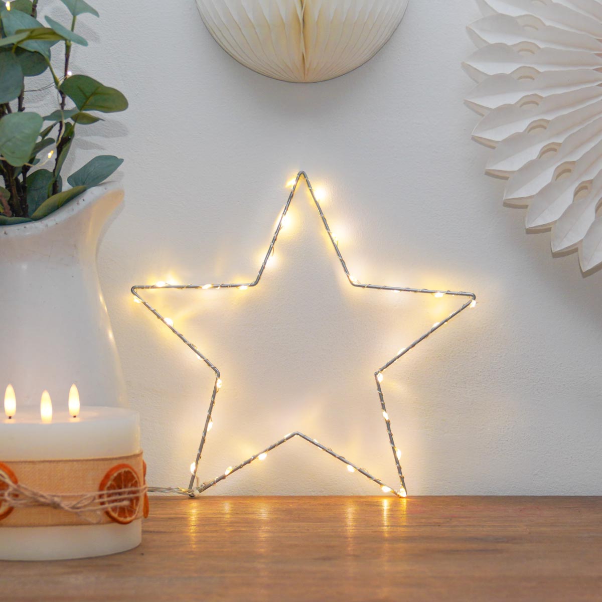 ConnectGo® Connectable 30cm Outdoor Star Light Christmas Silhouette