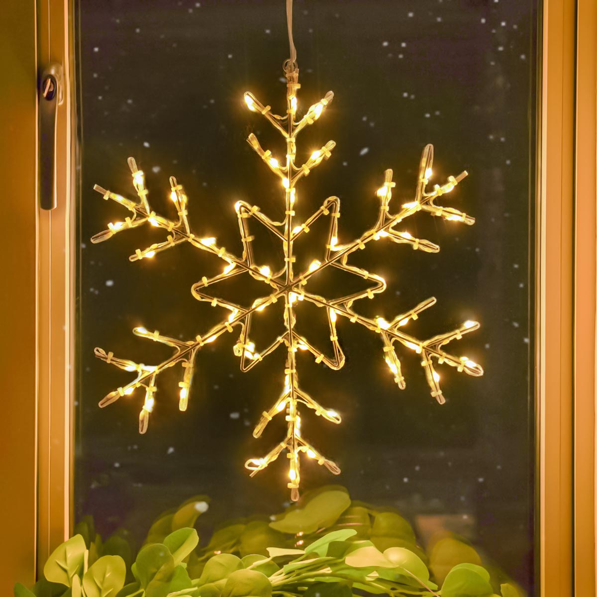 ConnectGo® Outdoor Wire Snowflake Christmas Silhouette, Connectable