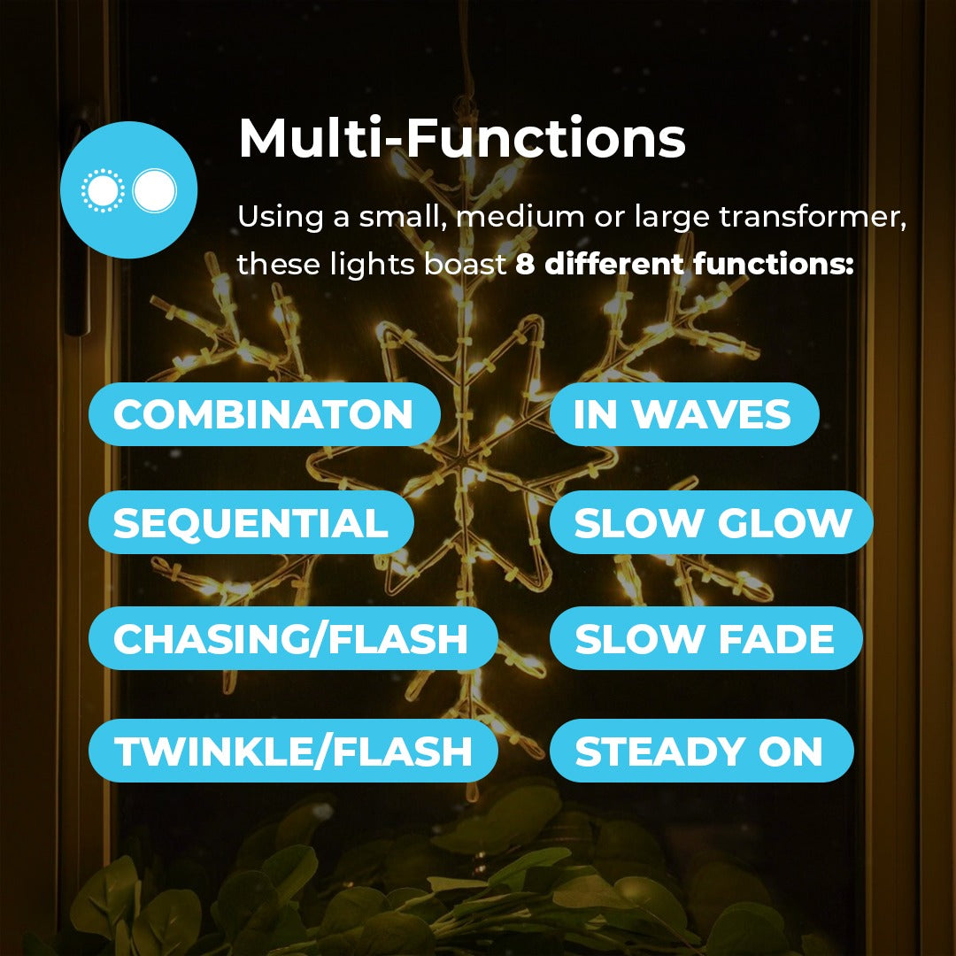 ConnectGo® Outdoor Wire Snowflake Christmas Silhouette, Connectable