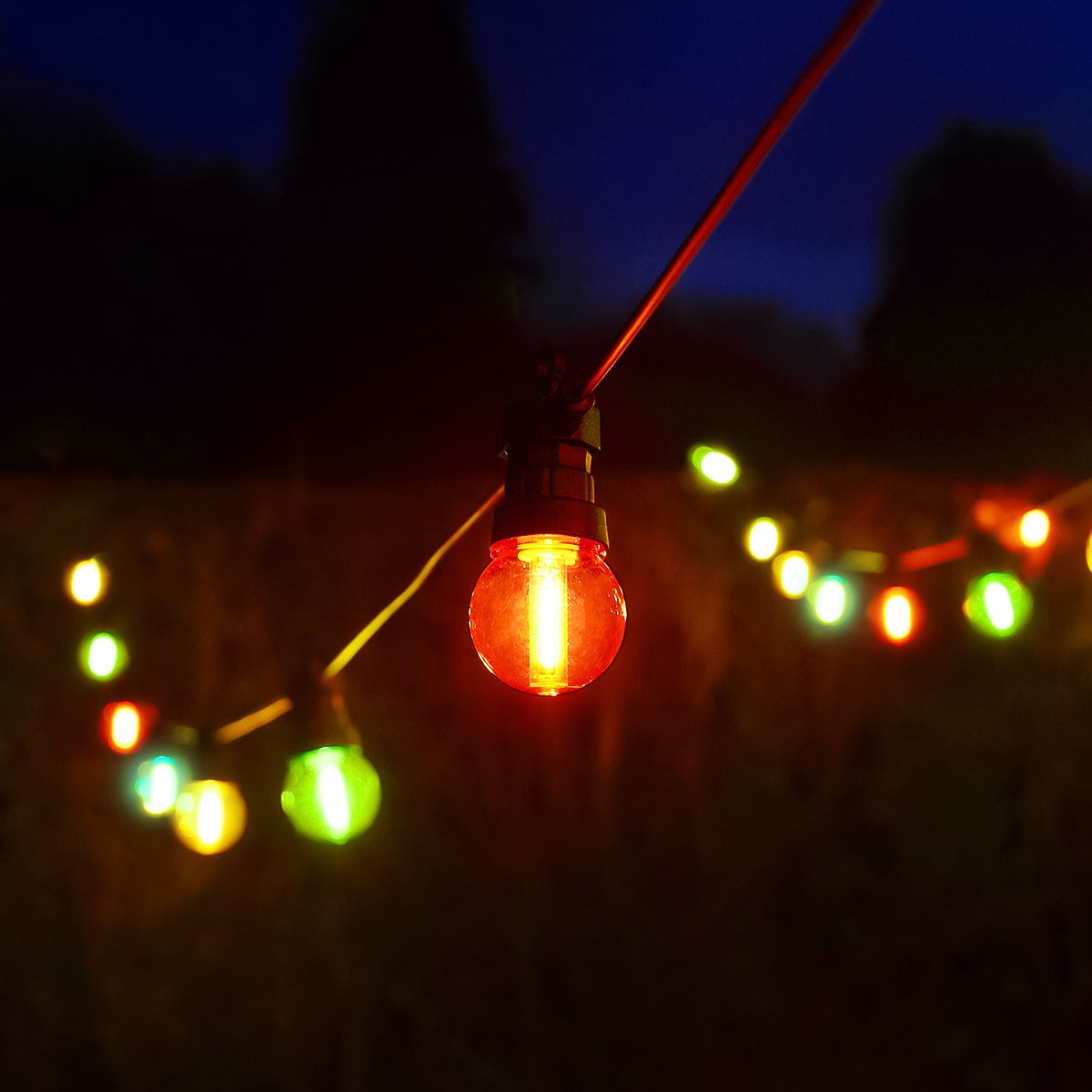 G50 Multi Coloured Caps for CP064 and CG061 Festoon Lights, 10 Pack