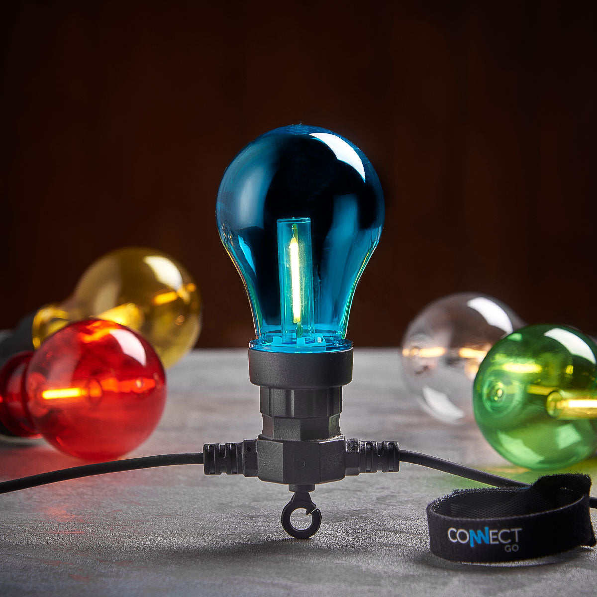 A60 Multi Coloured Caps for CP071 and CG062 Festoon Lights, 10 Pack