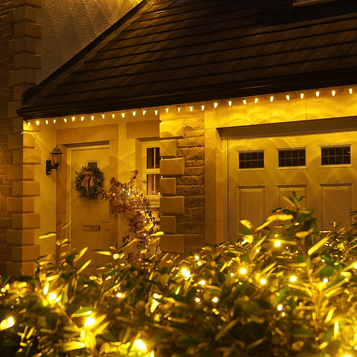 ConnectGo® Connectable C9 Pinecone Outdoor String Lights Warm White