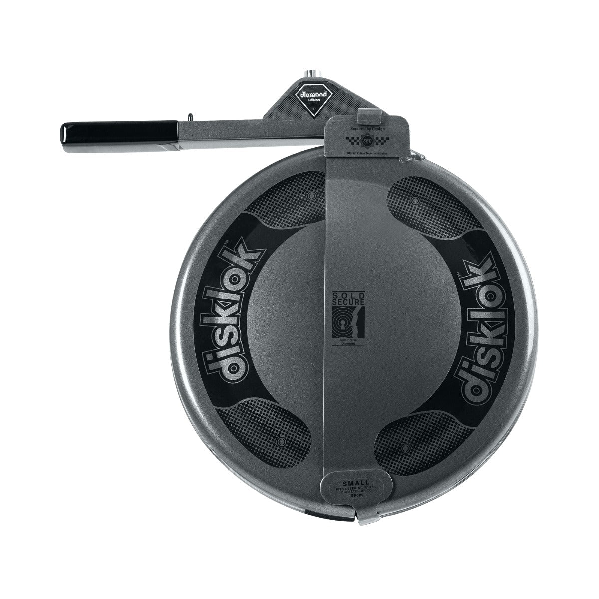 Disklok Diamond Edition Silver Car Steering Wheel Lock, with Storage Bag & Cover