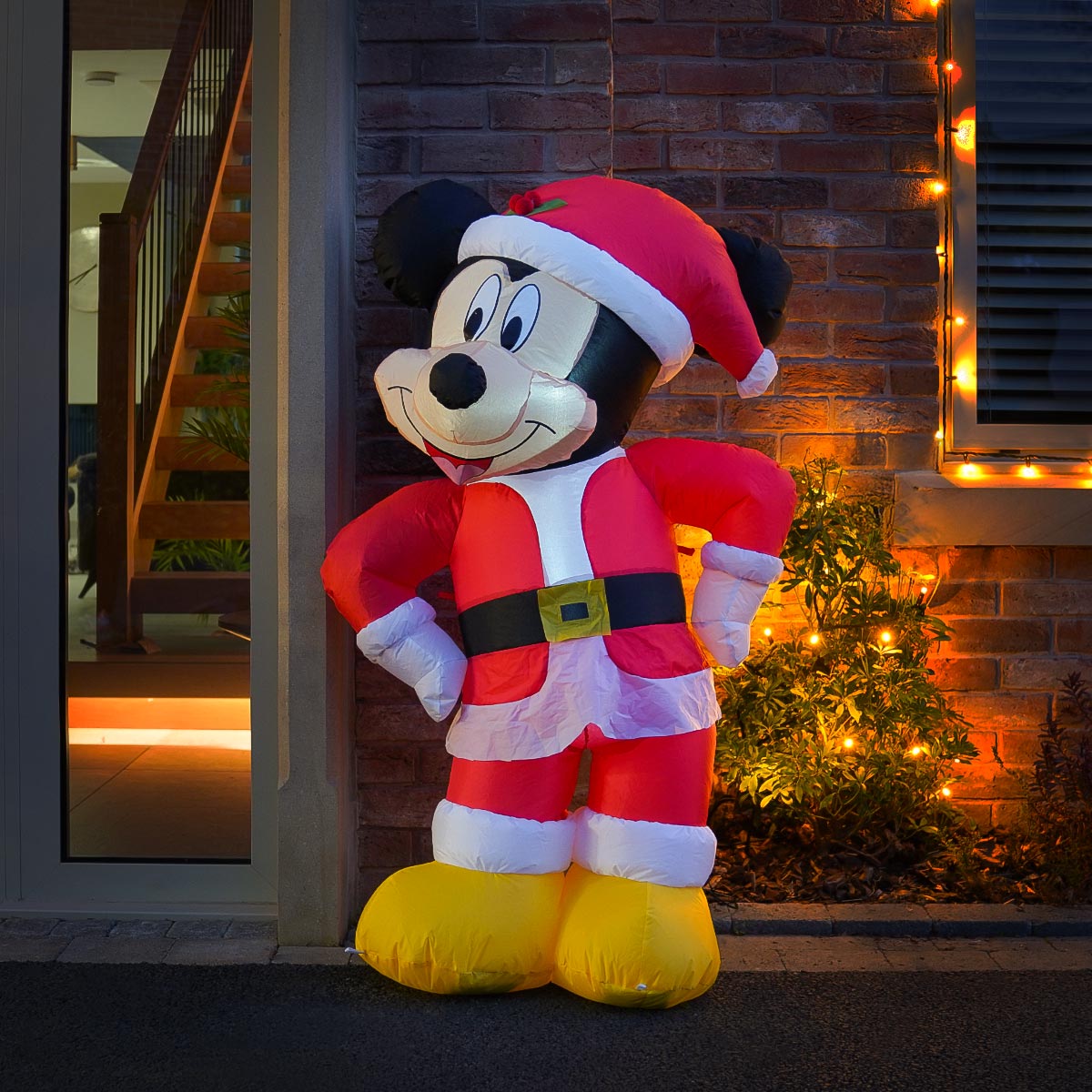 1.25m LED Outdoor ©Disney Christmas Decoration Inflatable Santa Mickey Mouse