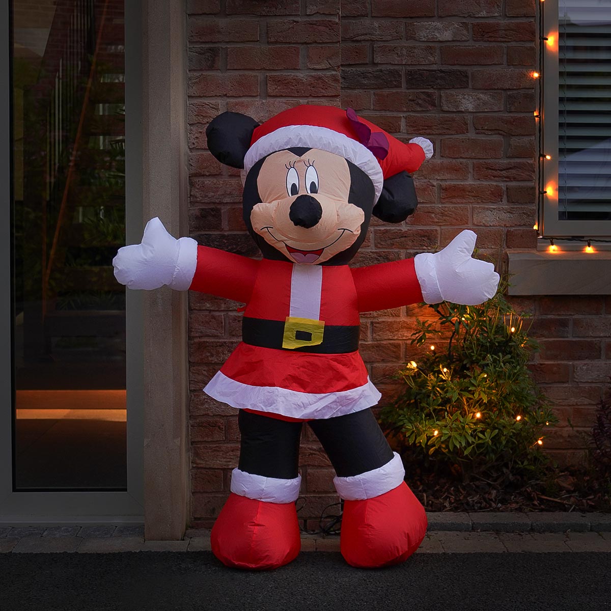 1.25m LED Outdoor ©Disney Christmas Inflatable Santa Minnie Mouse