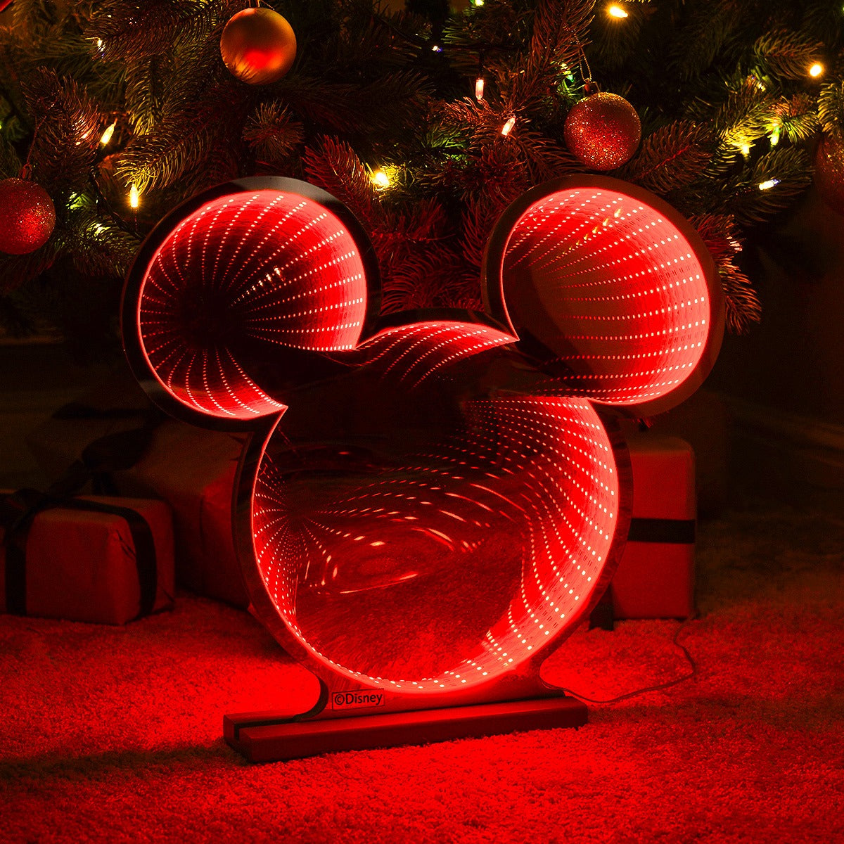 40cm ©Disney Mickey Mouse Ears Infinity Mirror Light Red