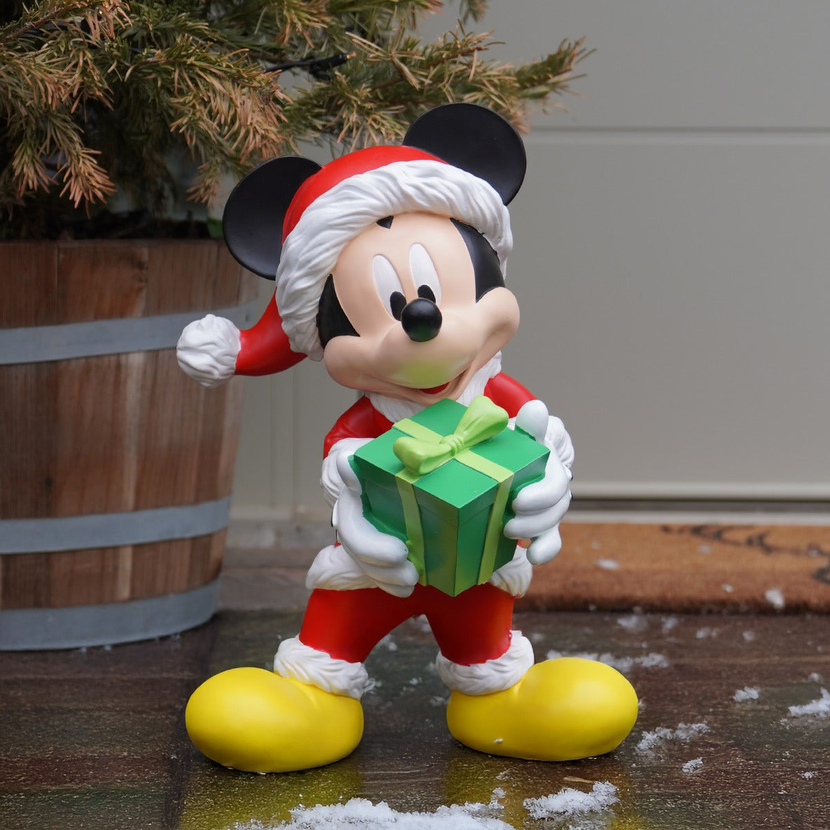 49cm Outdoor ©Disney Christmas Decoration Santa Mickey Mouse Garden Ornament