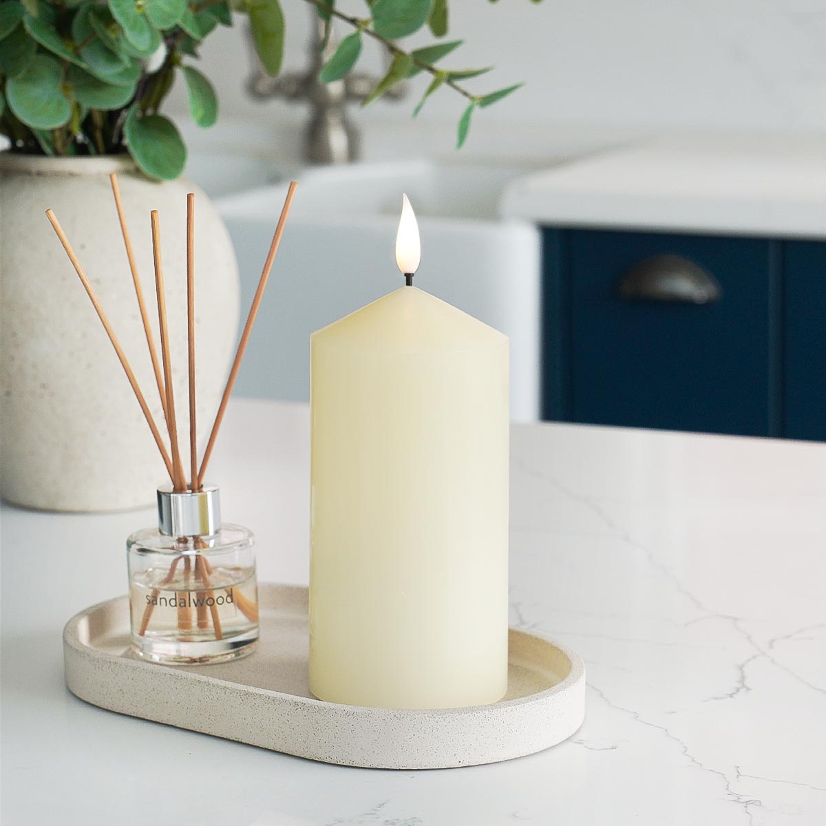Ember™ Ivory Chapel LED Candle