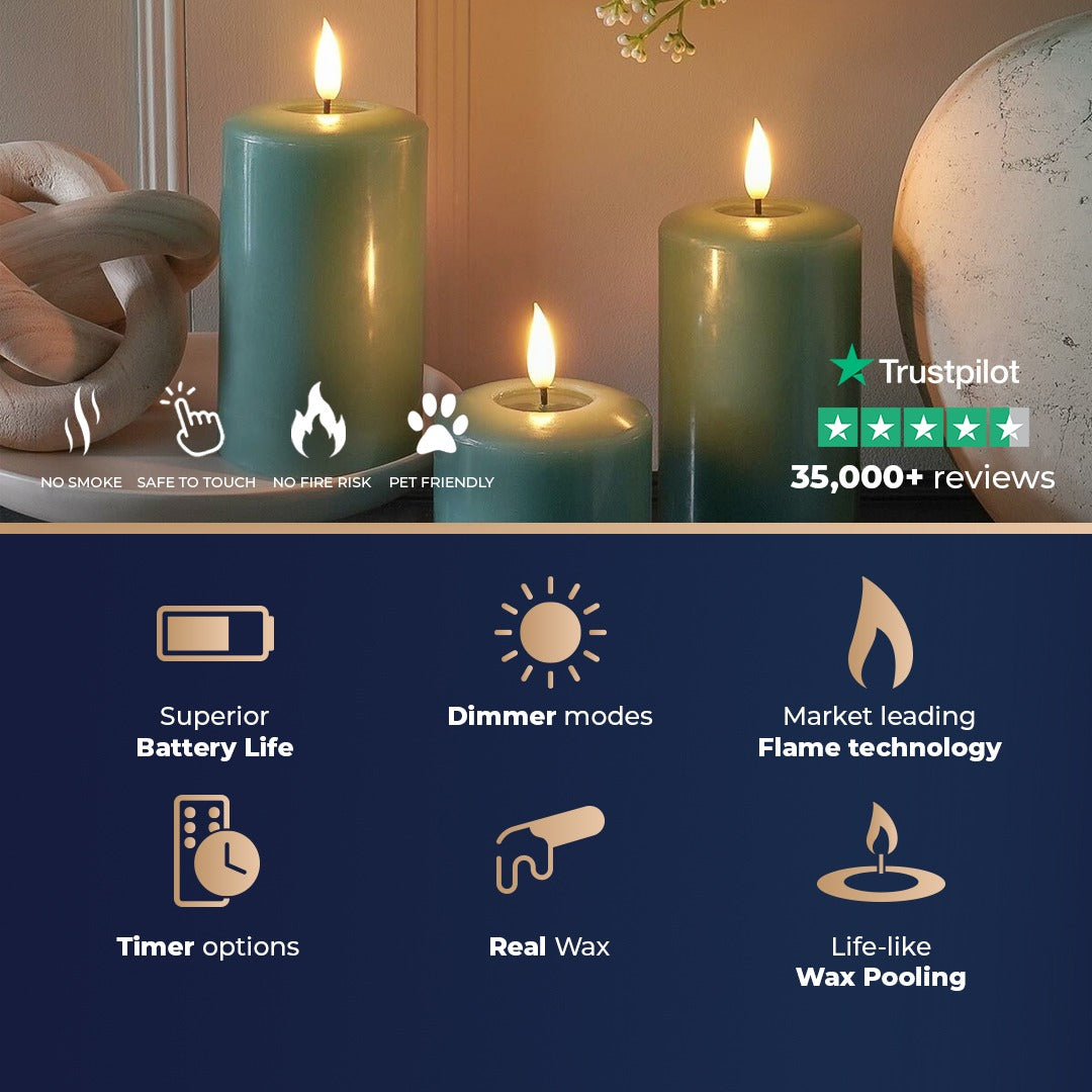 Ember™ Signature Sage Green LED Candle