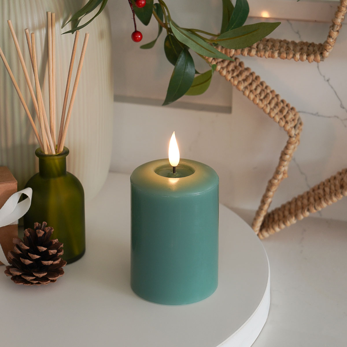Ember™ Signature Sage Green LED Candle