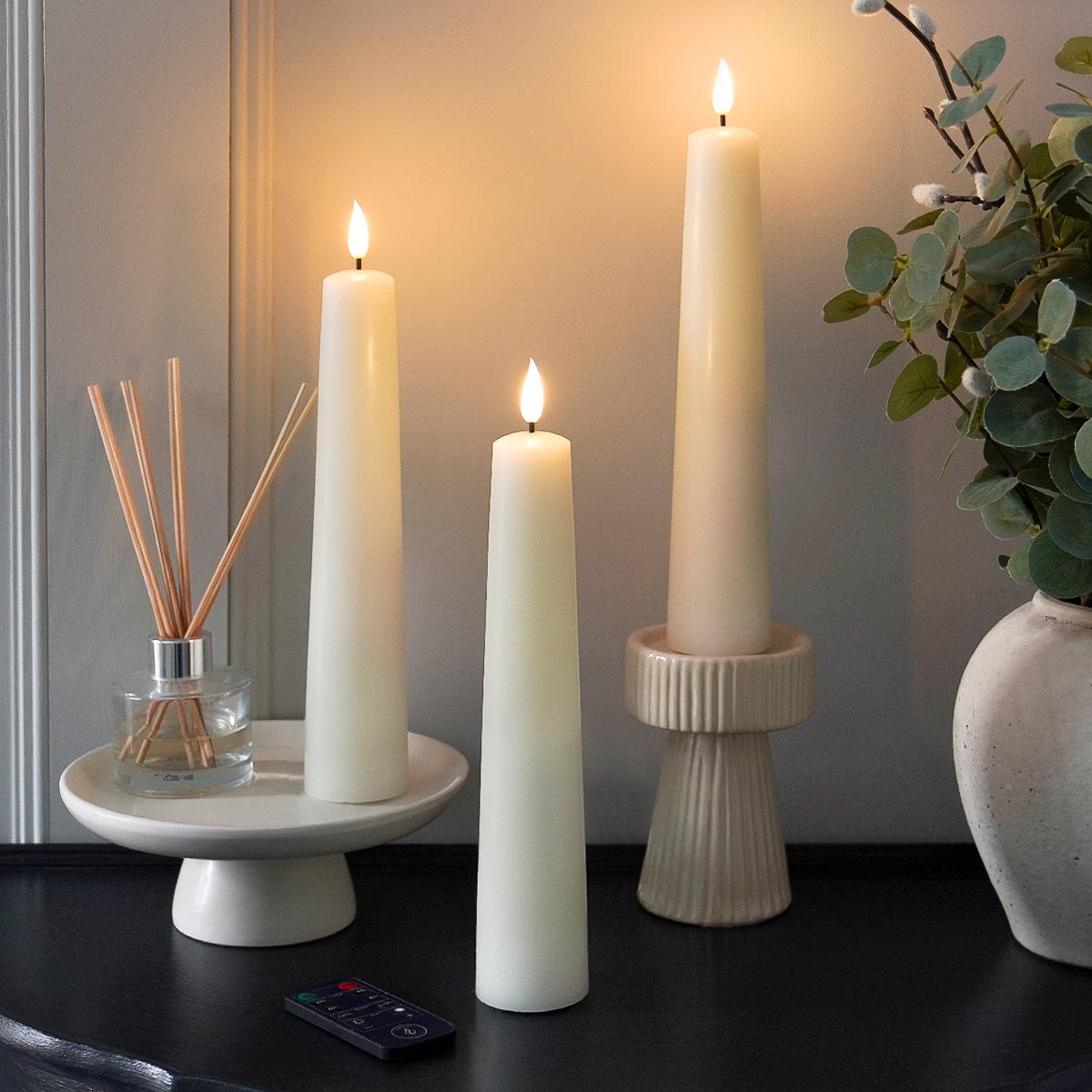 Ember™ Ivory LED Taper Candle 26cm