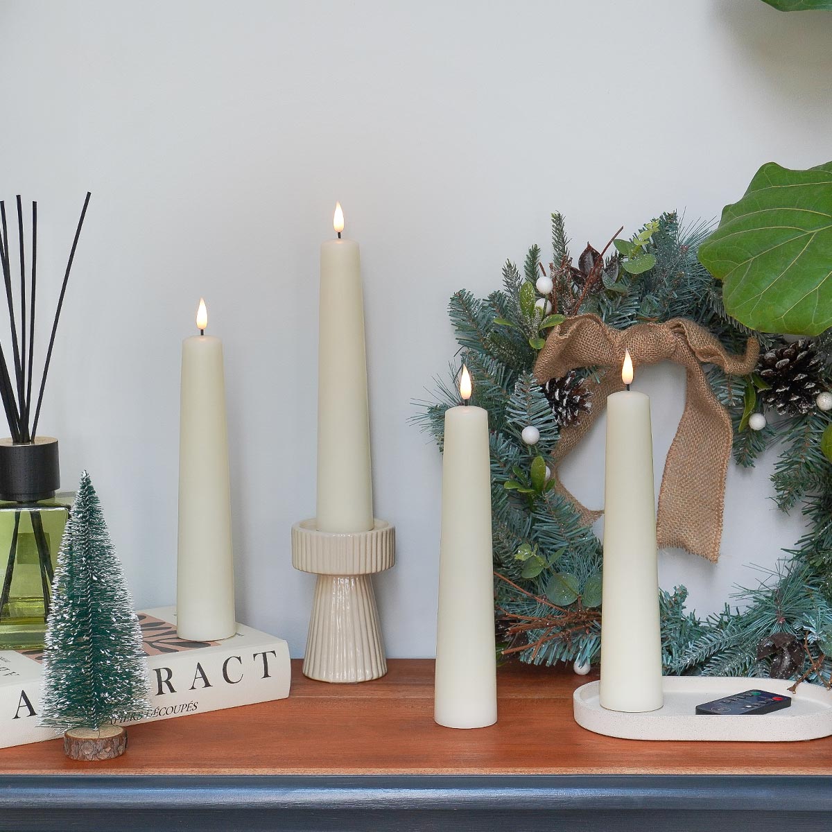 Ember™ Ivory LED Taper Candle 26cm