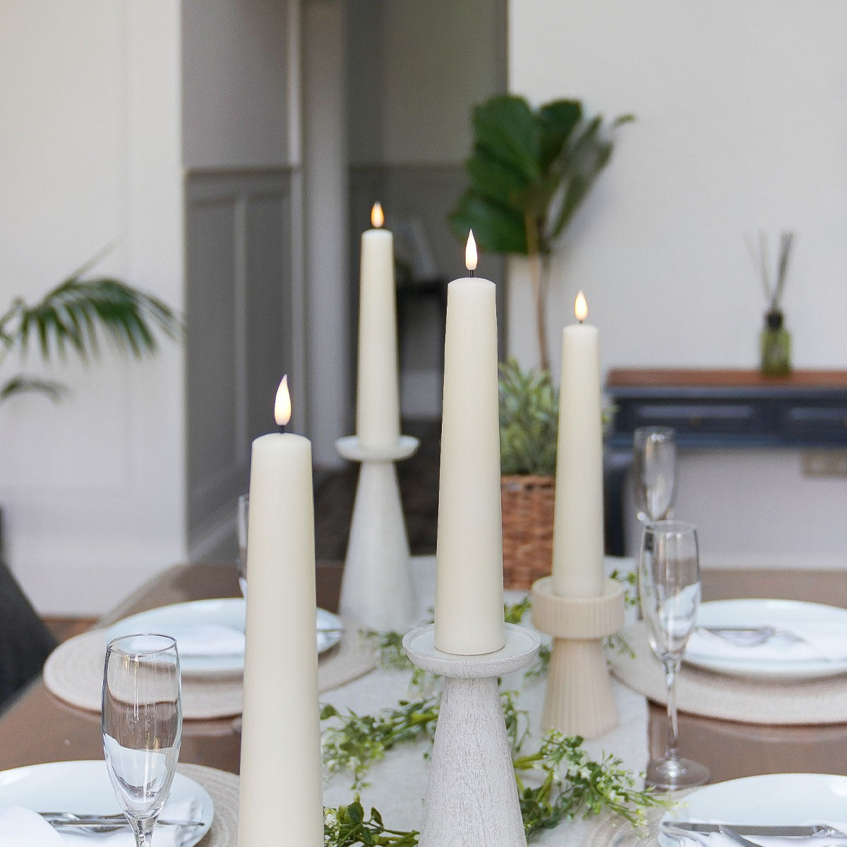 Ember™ Ivory LED Taper Candle 26cm